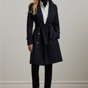 Ralph Lauren Belted Water Resistant Double-Breasted Trench Coat